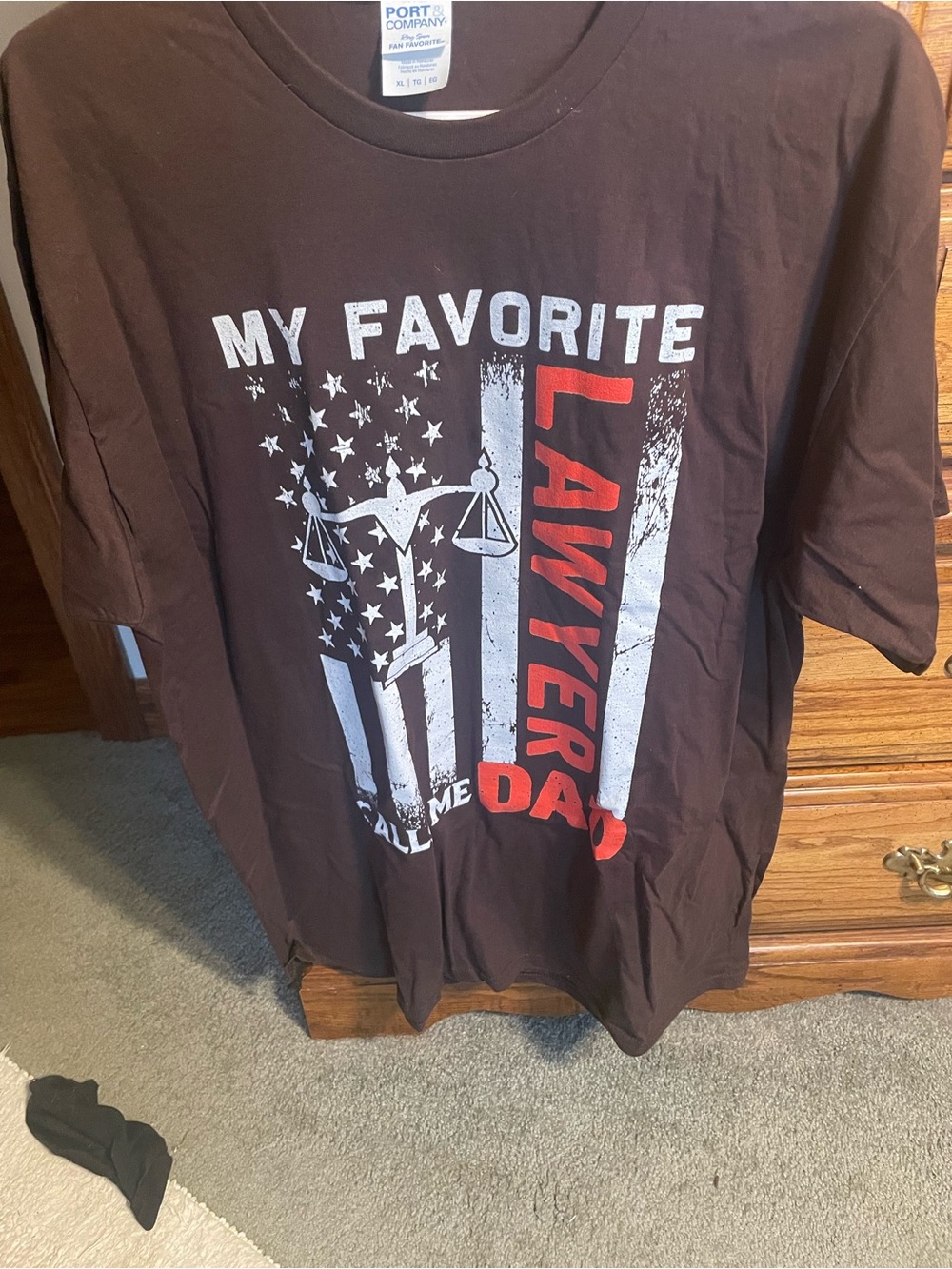 Brown "My Favorite Lawyer" Graphic Tee